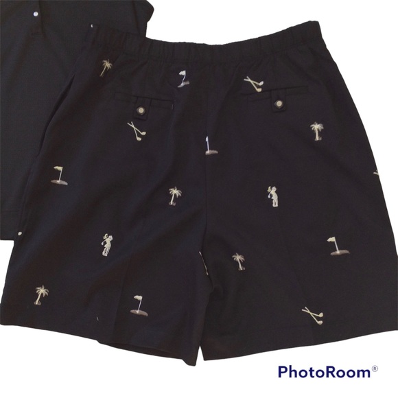 Coral Bay Golf Black Shorts Embroidered Pockets Women’s Size 12 - Picture 3 of 13